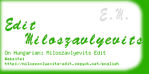 edit miloszavlyevits business card